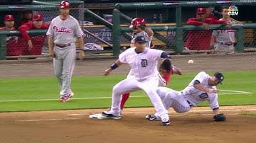 PHI@DET: Galvis safe at first after call overturned