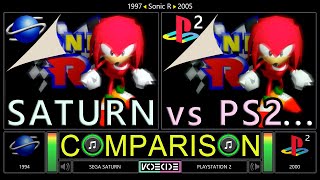 Dual Longplay of Sonic R (Sega Saturn vs PlayStation 2) Side by Side Comparison | VCDECIDE