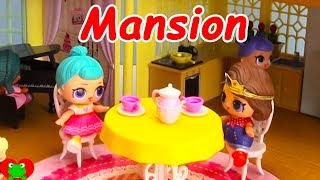 lol surprise dolls wrong clothes in giant mansion dollhouse toy video