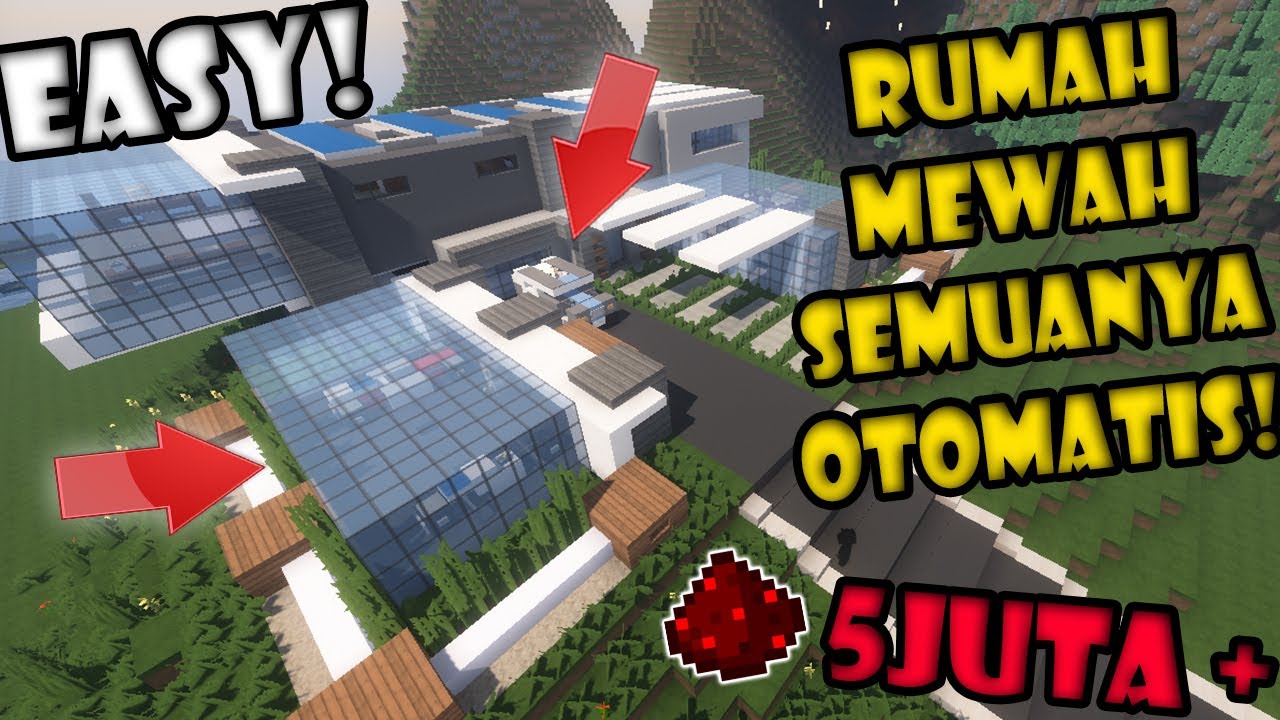 CARA BIKIN RUMAH  MEWAH FULL  REDSTONE  SERBA OTOMATIS 