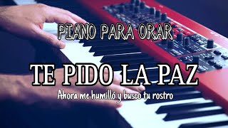 PIANO EN ADORACIÓN | TE PIDO LA PAZ 🤍 | INSTRUMENTAL PARA PREDICAR Y ORAR