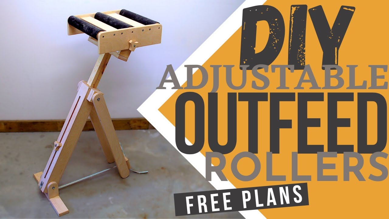 Easy DIY adjustable 3 rolls outfeed stand