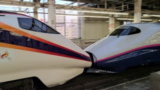 【東北新幹線】6146B やまびこ・つばさ146号 E2系1000番台J71編成 E3系2000番台L67編成 大宮駅 到着シーン