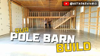 Pole Barn Build  Start to Finish: Timelapse Full Workshop with Loft