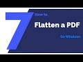 How to Flatten a PDF on Windows | PDFelement 7