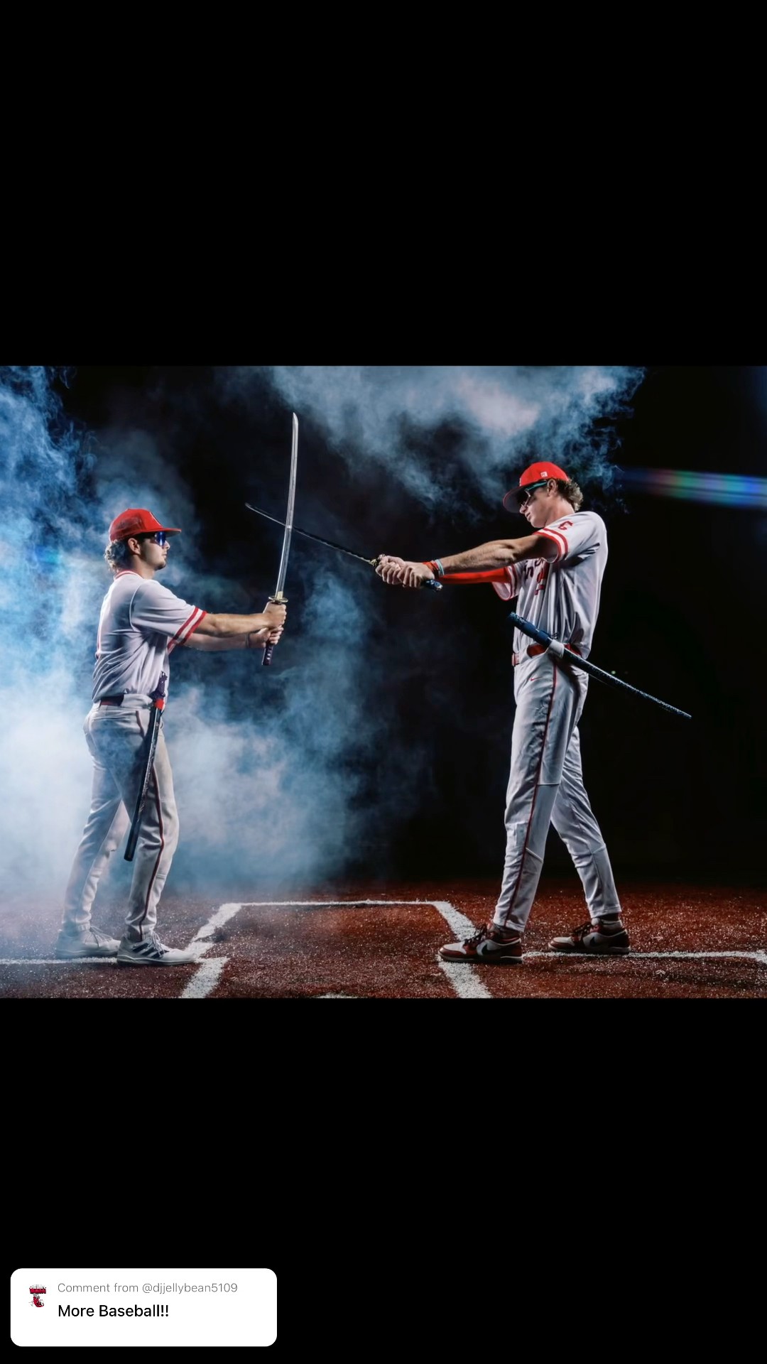 Baseball pyramid, energy drinks and katanas! #baseball