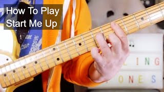 Video thumbnail of "'Start Me Up' The Rolling Stones Guitar Lesson"