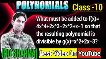 What must be added to f(x) = 4x^4+2x^3-2x^2+x-1 so that the resulting polynomial is divisible by g(x