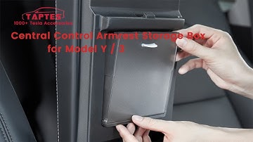 TAPTES Central Control Armrest Magnetic Storage Box for Model Y / 3 Hidden Private Storage Organizer
