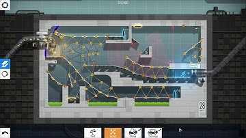 Bridge Constructor Portal Level 28, No Stickman Fall, No Bridge Collapse Solution.
