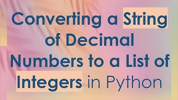 Converting a String of Decimal Numbers to a List of Integers in Python