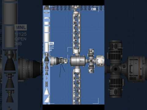 Blueprint of the ISS in Spaceflight Flight Simulator