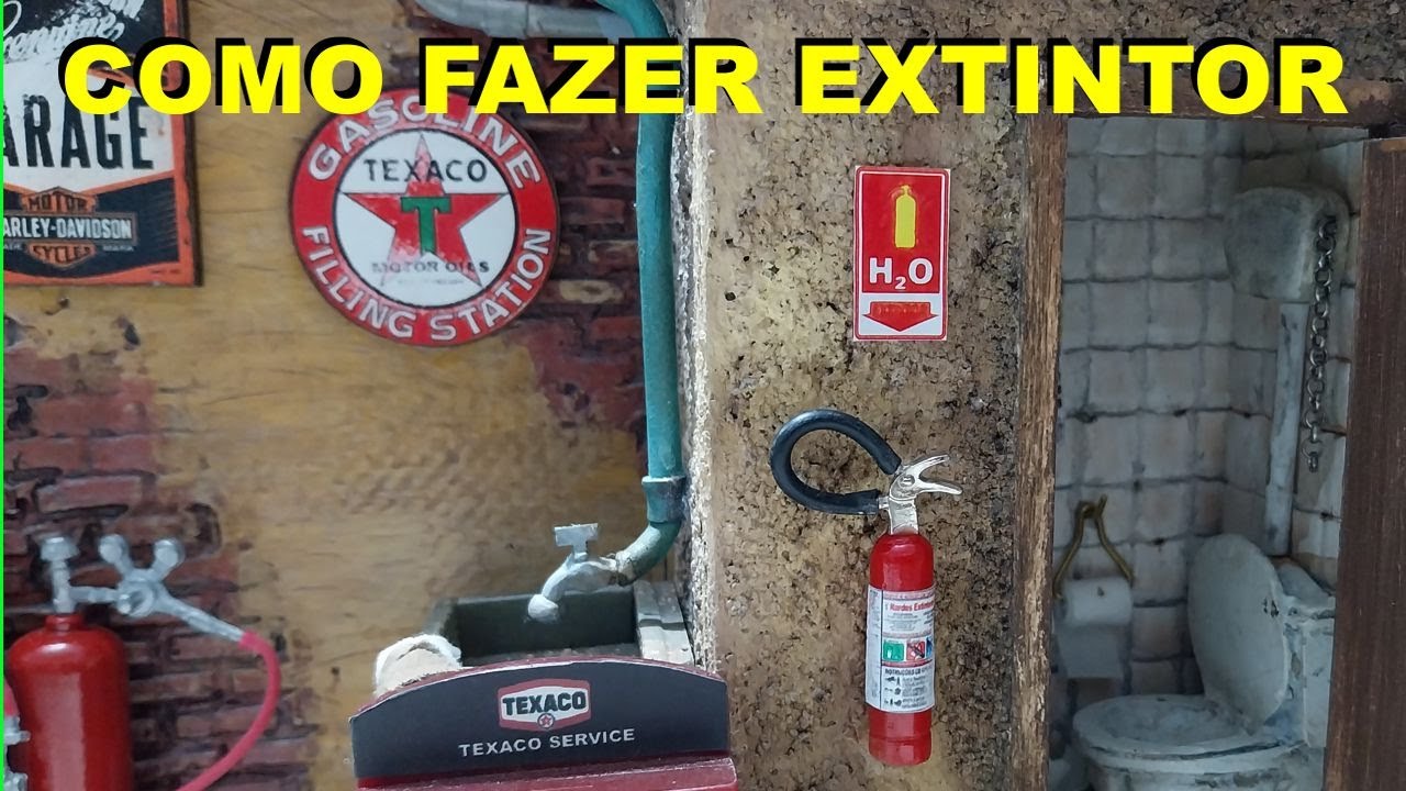 Como fazer extintor para Diorama