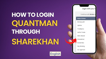 Algo trading India | How to login Quantman through Sharekhan | English | Fully automated.