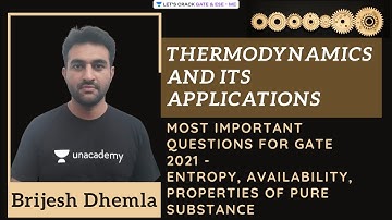 Most Important Questions of Entropy, Availability, Properties of Pure Substance | GATE 2021