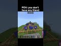 POV: you don't have any friend #minecraft #viral
