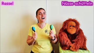 Ging ein Weiblein Nüsse schütteln - Rasseln | Kinderlieder mit Percussion zum Mitsingen