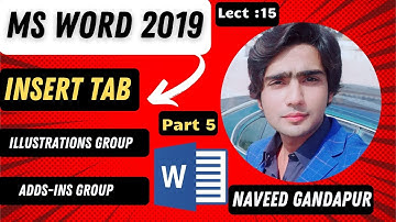 How to Use illustrations, Adds-in Group in Insert Tab of MS Word/ Urdu || Hindi