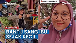 Sambil Mengendarai Motor, Gadis Cantik ini Viral Karena Jualan Sayur dan Buah