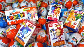 Киндеры И Яйца Сюрпризы Фиксики. Unboxing Kinder And Surprise Eggs Fixiki