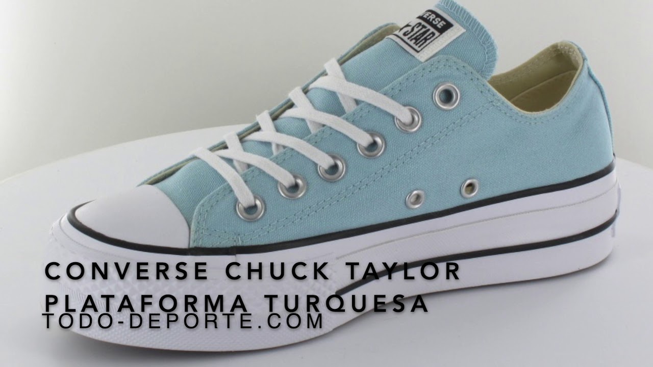 Hierbas conversión neumonía ➤Converse Chuck Taylor All Star Lift Turquesa - ➤ Zapatillas Lifestyle l  Tallas 39 Color Azul Claro