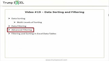 Lesson 19: Data Sorting and Filtering in Excel – Organize and Analyze Your Data Efficiently