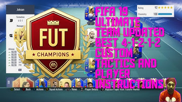 FIFA 19 ULTIMATE TEAM UPDATED BEST 4-1-2-1-2 CUSTOM TACTICS AND PLAYER INSTRUCTIONS