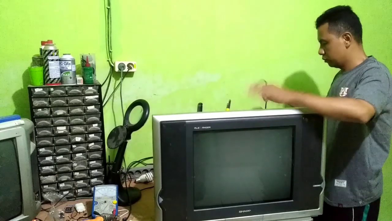 cara memperbaiki Tv Sharp Alexander 21' mati total /mati standby YouTube