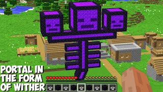 What if YOU BUILD PORTAL IN THE FORM OF WITHER in Minecraft ! NEW SECRET WITHER PORTAL !