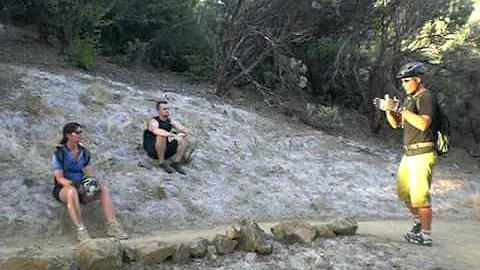 Garth Schmeck giving a lesson on switchbacks