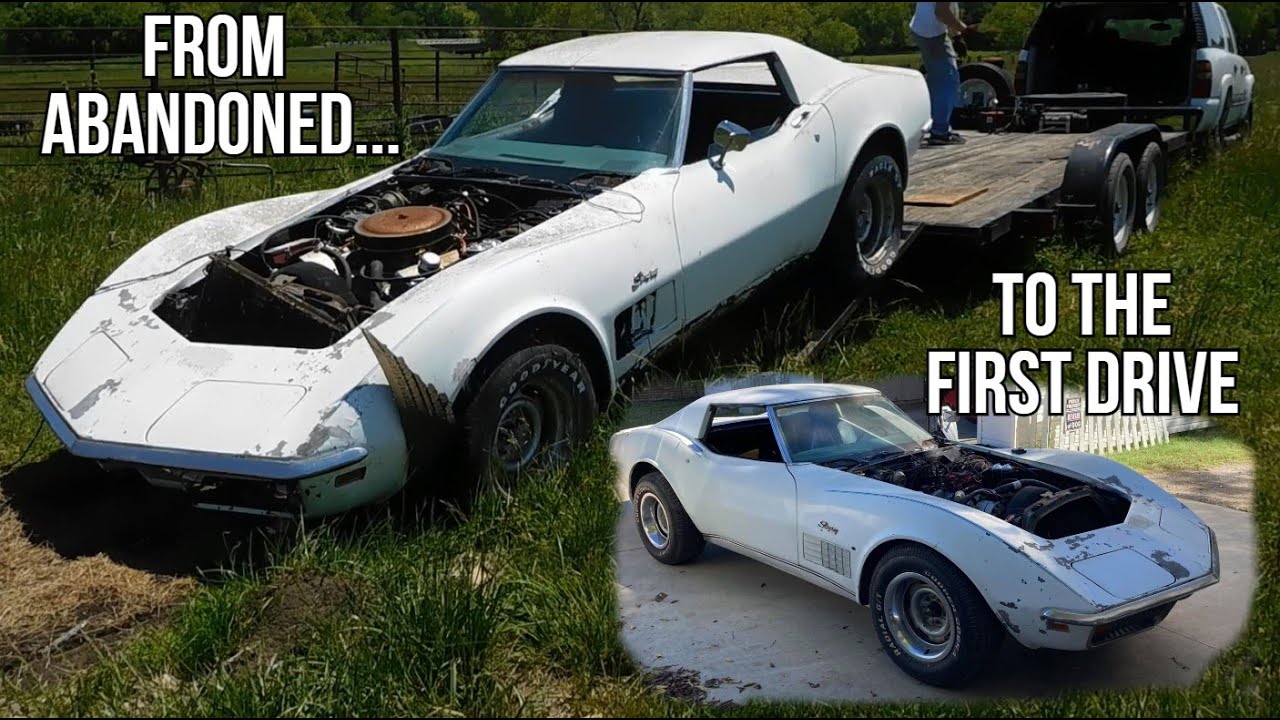 Driving My Abandoned 1972 Corvette For The 1st Time Since The Last Owner Pushed It Out To Pasture