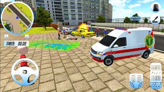 Stickman Ambulance Roof Jumping 🚑 💥 - Injured Patient Rescue Gameplay 01 - Alpha Mobile gaming screenshot 2