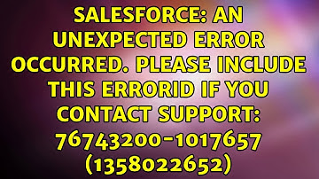 An unexpected error occurred. Please include this ErrorId if you contact support:...
