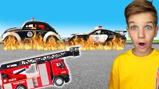 Mark and the fire truck solve problems