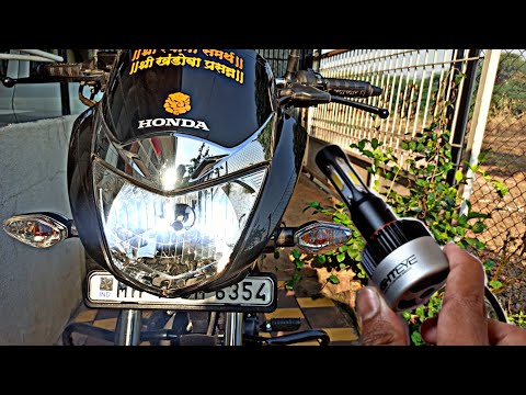 Best LED headlights installation for all motorcycles and scooters | NIGHT EYE | CB unicorn Bs6
