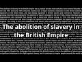 The abolition of slavery in the British Empire - Summarized in 3 minutes