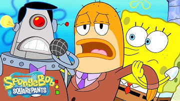 SpongeBob News Showdown: Perch Perkins vs. AI! 🤖 | Full Scene | @SpongeBobOfficial