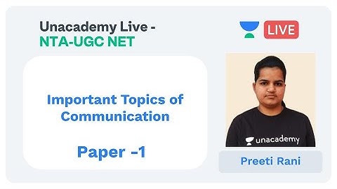 NTA UGC NET - Discussion on Important Topics of Communication in 60 minutes by Preeti Rani