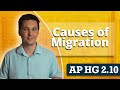 Migration Causes and Factors Quiz