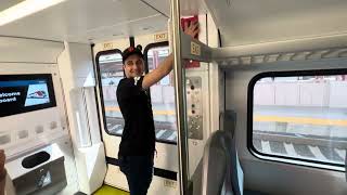 FIRST PUBLIC TOUR of Caltrain’s NEW Stadler EMU electric train sets at San Jose Diridon