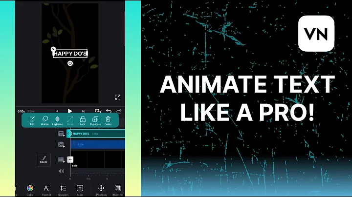How to animate text in VN Editor using keyframes - Easy tutorial