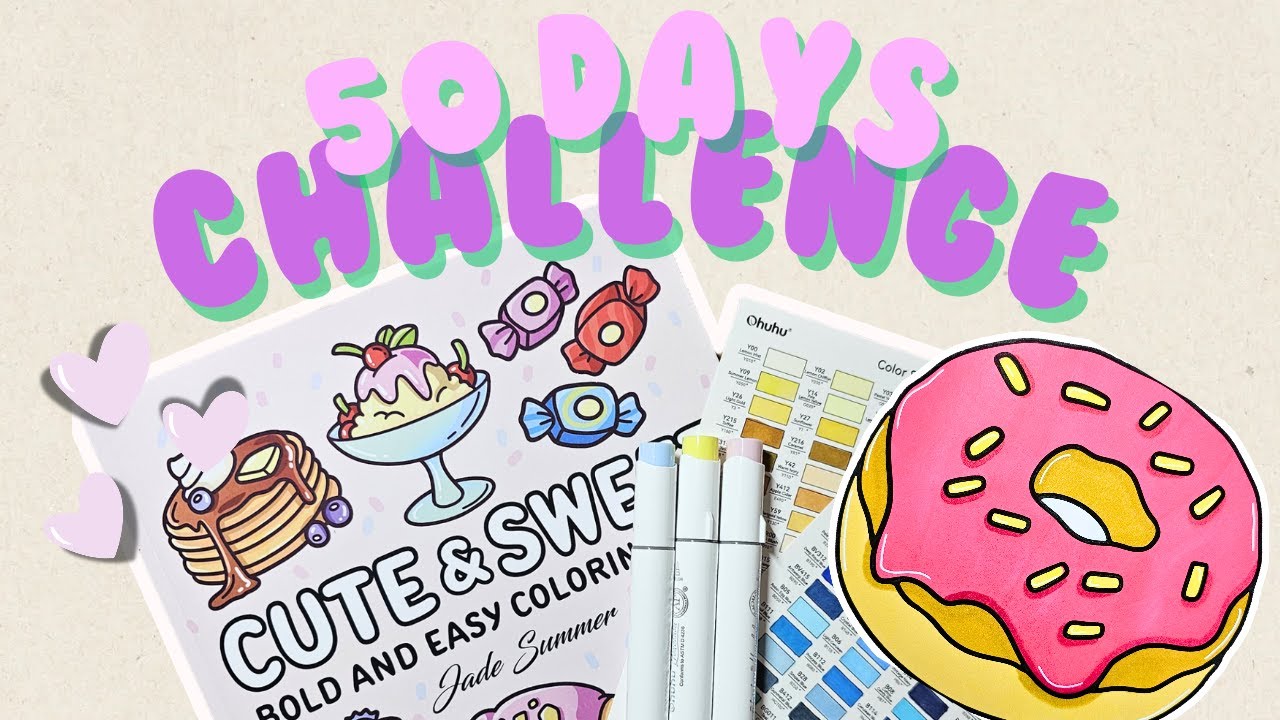 50 Days Challenge #44 Jade Summer Coloring Book