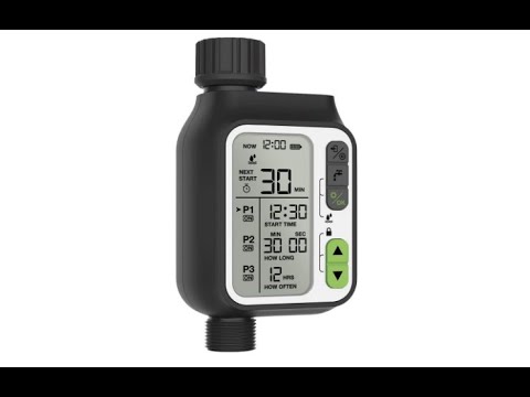 moistenland Programmable Hose Watering Timer, Garden Faucet Digital Irrigation Timer - Overview