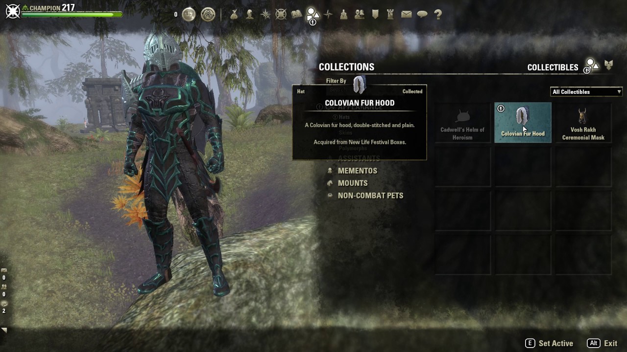 ESO Colovian Fur hat and Nordic's bather towel Showcase YouTube