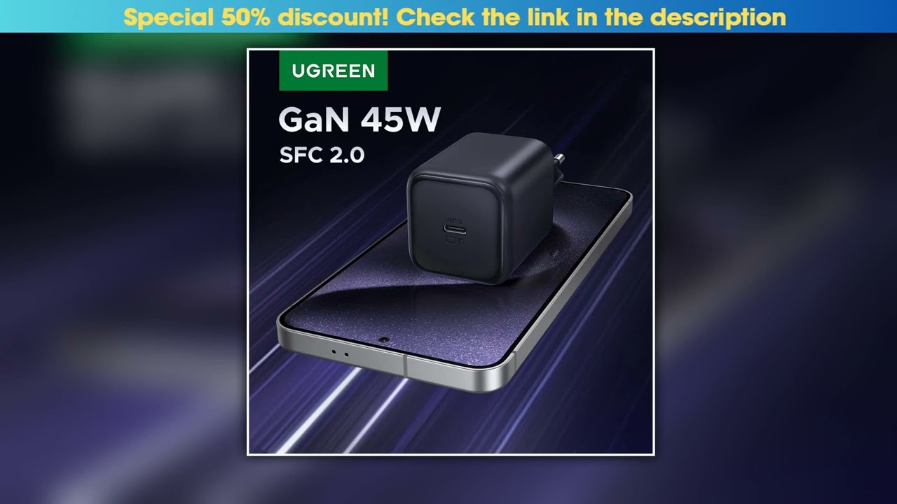 UGREEN 45W GaN Charger PD30 Fast Charger PPS QC30 Quick Charge For Samsung S25 S24 Ultra iPhone 17