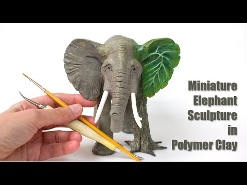 Polymer Clay Elephant Sculpture // Speed Sculpting 