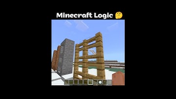 Minecraft logic 🤔 Wierd Minecraft logic short #minecraft #gaming #shorts #logic