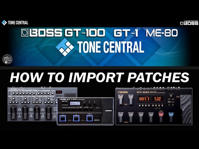 BOSS GT How to Install the Driver, BOSS TONE STUDIO and Import Patches. YouTube