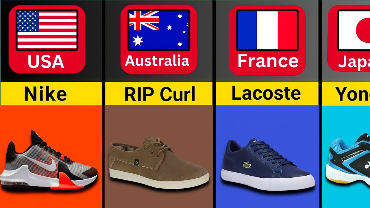 List Of Shoes Brands From Different Countries Part01 YouTube