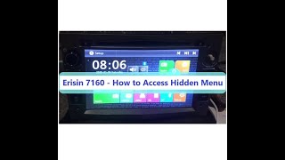 Erisin 7160 Car Stereo - Hidden Menu